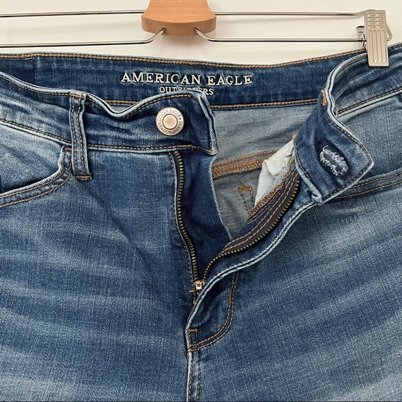 American Eagle Outfitters High Rise Jeggings Super Stretch X Jeans Size 8 Long - Picture 2 of 8